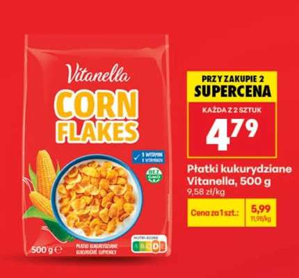 Płatki kukurydziane Vitanella, 500 g