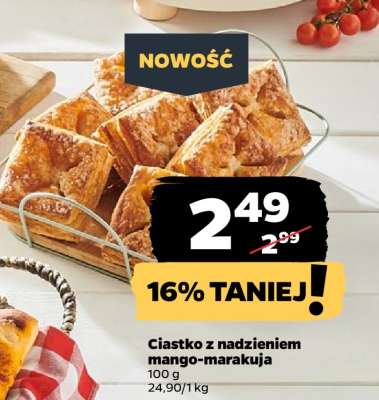 Ciastko z nadzieniem mango-marakuja
