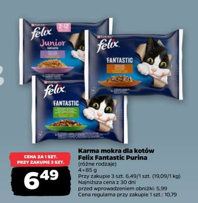 Karma mokra dla kotów Felix Fantastic Purina