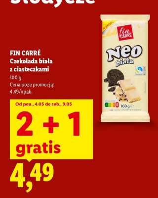 FIN CARRÉ Czekolada biała z ciasteczkami