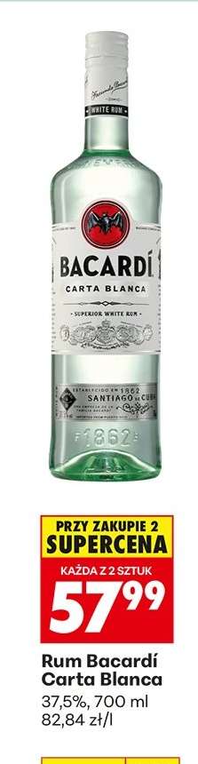RUM BACARDI CARTA BLANCA