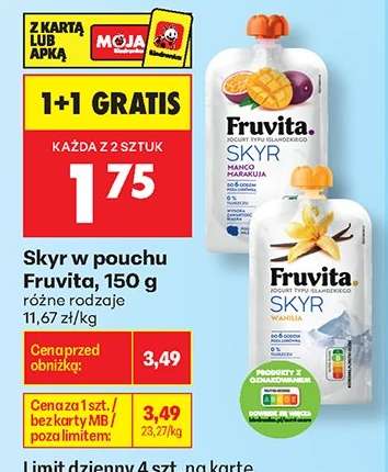 Skyr w pouchu Fruvita, 150 g