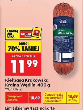 Kiełbasa Krakowska Kraina Wędlin 400 g