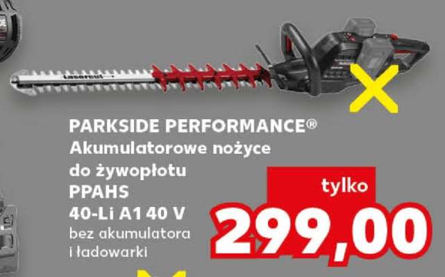 PARKSIDE PERFORMANCE® Akumulatorowe nożyce do żywopłotu PPAHS 40-Li A1 40 V
