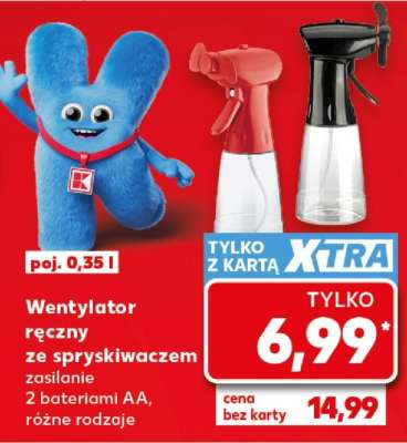 Wentylator ręczny ze spryskiwaczem