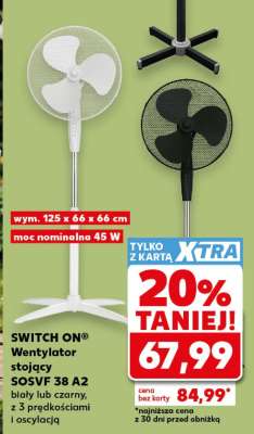 SWITCH ON® Wentylator stojący SOSVF 38 A2