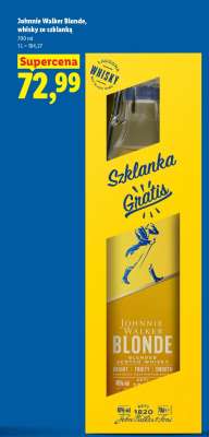 Johnnie Walker Blonde, whisky ze szklanką
