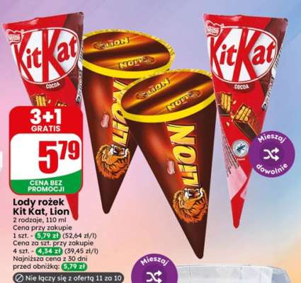 Lody rożek Kit Kat, Lion