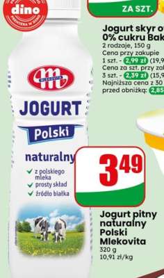 Jogurt pitny naturalny Polski Mlekovita