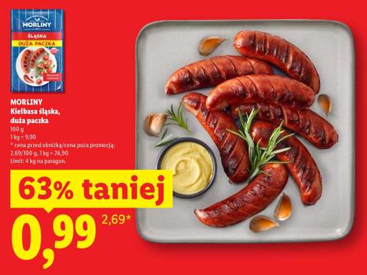 MORLINY Kiełbasa śląska, duża paczka