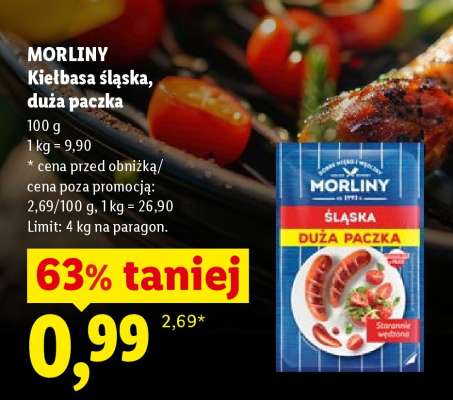 MORLINY Kiełbasa śląska, duża paczka