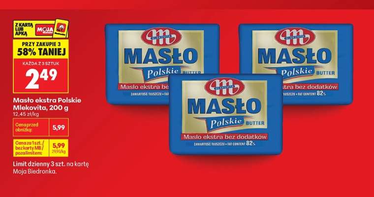 Masło Ekstra Polskie Mlekovita , 200 g