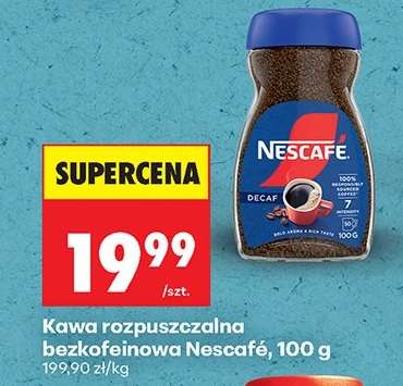 Kawa rozpuszczalna bezkofeinowa Nescafé, 100 g