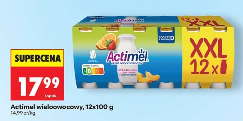 Actimel wieloowocowy 12x100 g