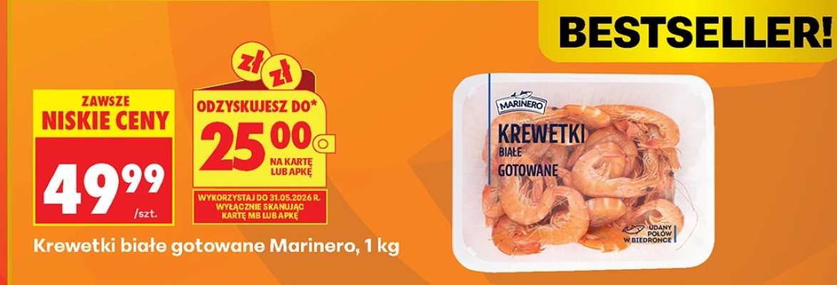 Krewetki białe gotowane Marinero, 1 kg