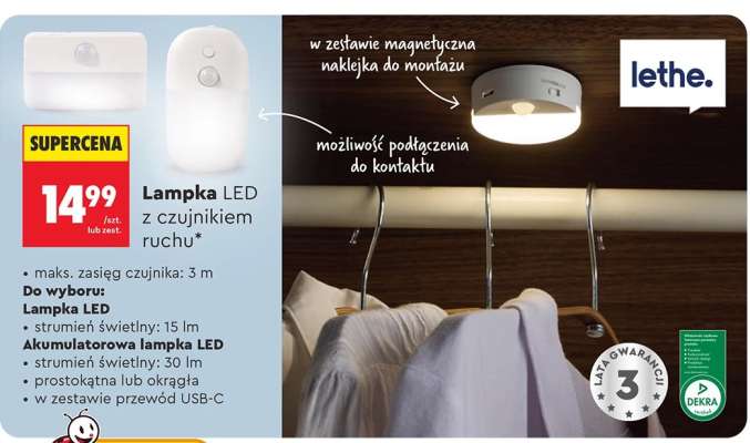 Lampka LED z czujnikiem ruchu