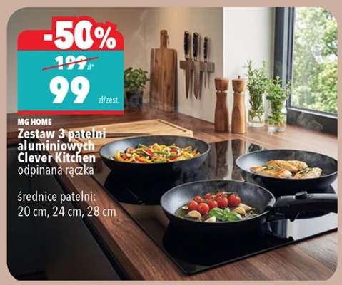 Zestaw 3 patelni aluminiowych Clever Kitchen