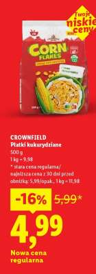CROWNFIELD Płatki kukurydziane