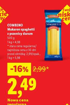 COMBINO Makaron spaghetti z pszenicy durum