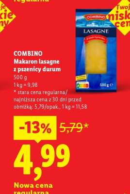 COMBINO Makaron lasagne z pszenicy durum