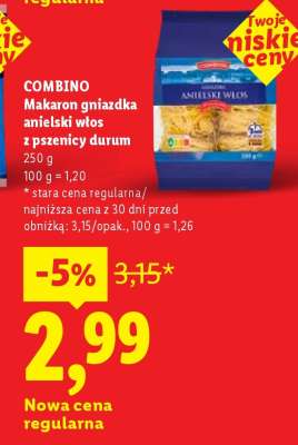 COMBINO Makaron gniazdka anielski włos z pszenicy durum