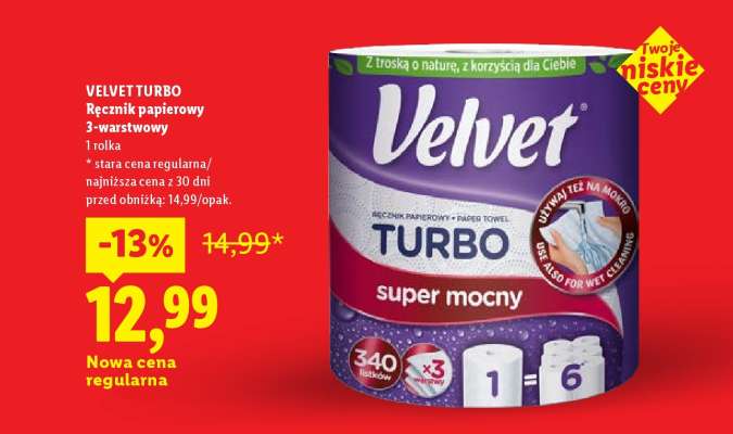VELVET TURBO Ręcznik papierowy