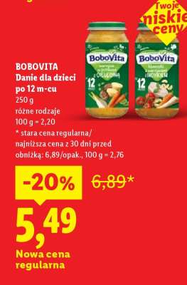 BOBOVITA Danie dla dzieci po 12 m-cu