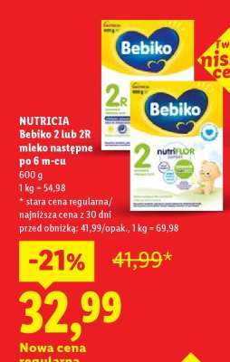 NUTRICIA Bebiko 2 lub 2R mleko następne po 6 m-cu