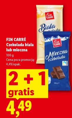 FIN CARRÉ Czekolada biała lub mleczna