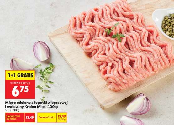 Mięso mielone z łopatki wieprzowej i wołowiny Kraina Mięs 400 g
