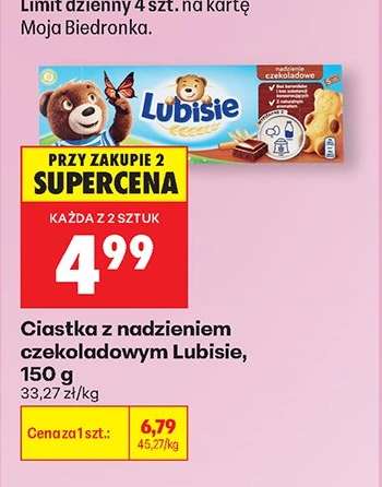 Ciastka z nadzieniem czekoladowym Lubisie, 150 g