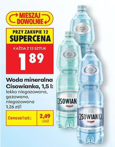 Woda mineralna Cisowianka, 1,5 l