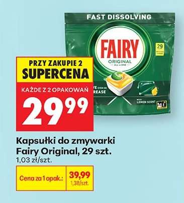 Kapsułki do zmywarki Fairy Original, 29 szt.