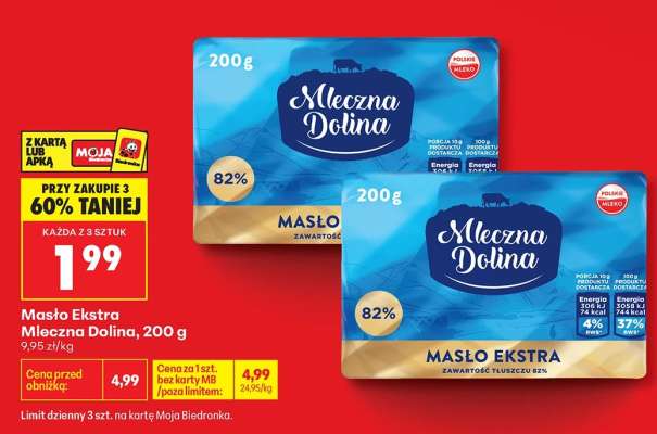 Masło Ekstra Mleczna Dolina 200 g