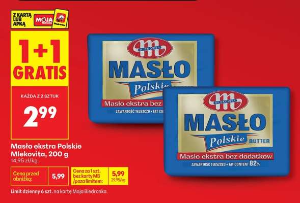Masło Ekstra Polskie Mlekovita , 200 g