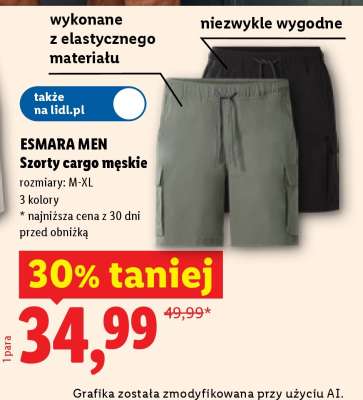 ESMARA MEN Szorty cargo męskie