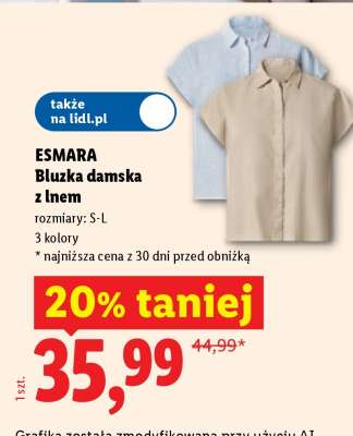 ESMARA Bluzka damska z lnem
