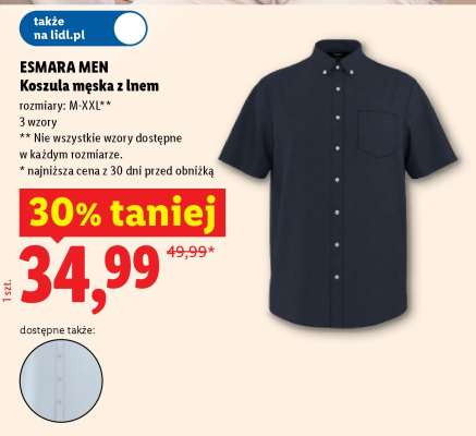 ESMARA MEN Koszula męska z lnem
