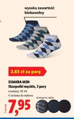 ESMARA MEN Skarpetki męskie, 3 pary