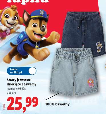Szorty jeansowe dziecięce z bawełny