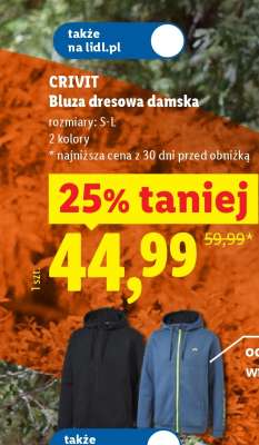 CRIVIT Bluza dresowa damska