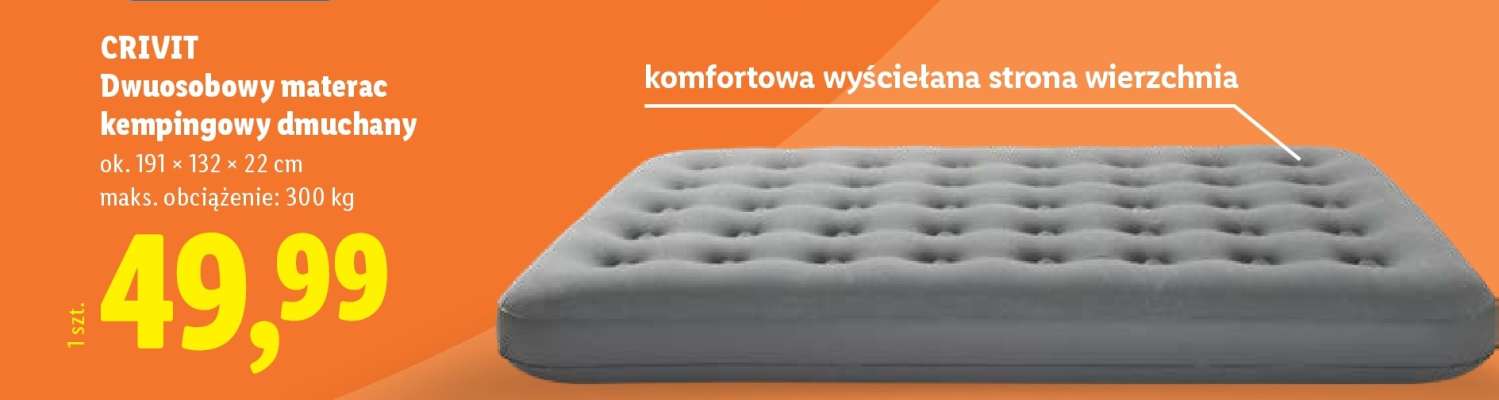 CRIVIT Dwuosobowy materac kempingowy dmuchany