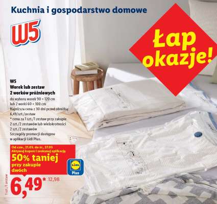 W5 Worek lub zestaw 2 worków próżniowych