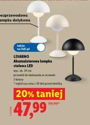 Livarno Akumulatorowa lampka stołowa LED
