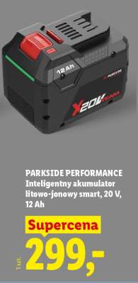 PARKSIDE PERFORMANCE Inteligentny akumulator litowo-jonowy smart, 20 V, 12 Ah