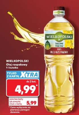 WIELKOPOLSKI Olej rzepakowy 1 l butelka