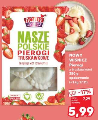 NOWY WIŚNICZ Pierogi z truskawkami 350 g opakowanie