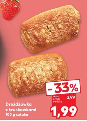Drożdżówka z truskawkami 100 g sztuka