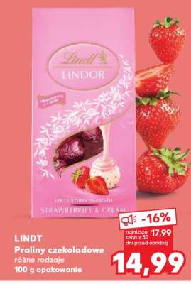 LINDT Praliny czekoladowe różne rodzaje 100 g opakowanie