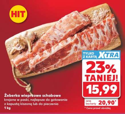 Żeberka wieprzowe schabowe